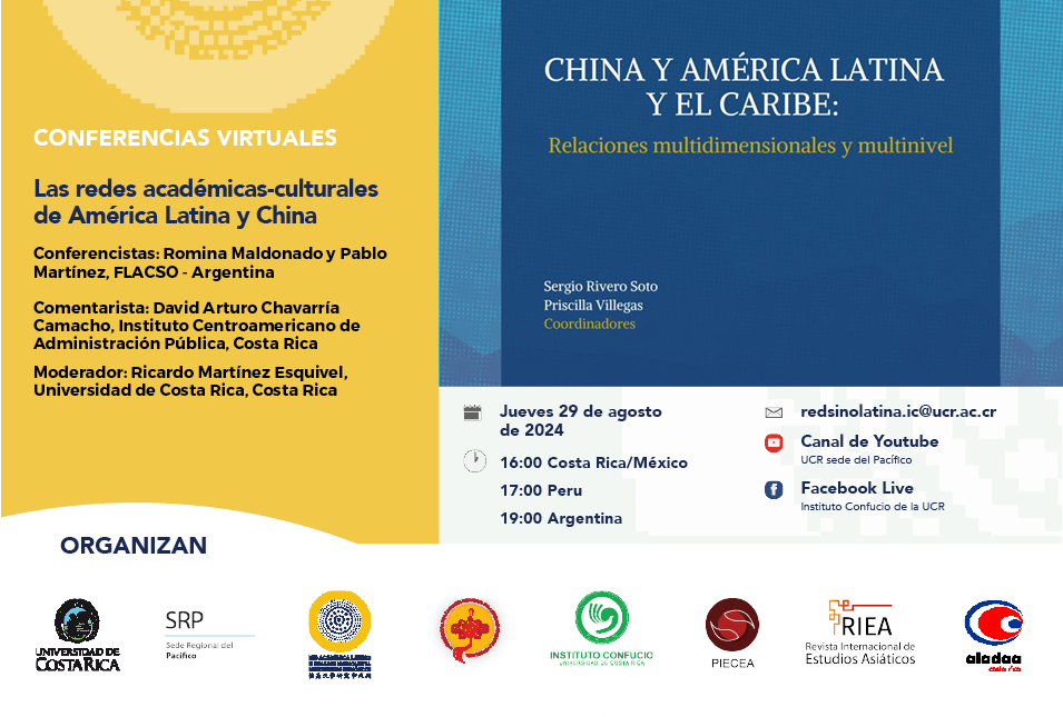 Cartel informativo sobre conferencia a realizarse el día 29 de agosto del año 2024